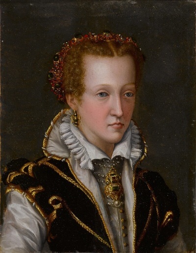 Joanna of Austria, ca. 1567, attributed to Alessandro Allori (1535-1607) Oil on copper, Sotheby